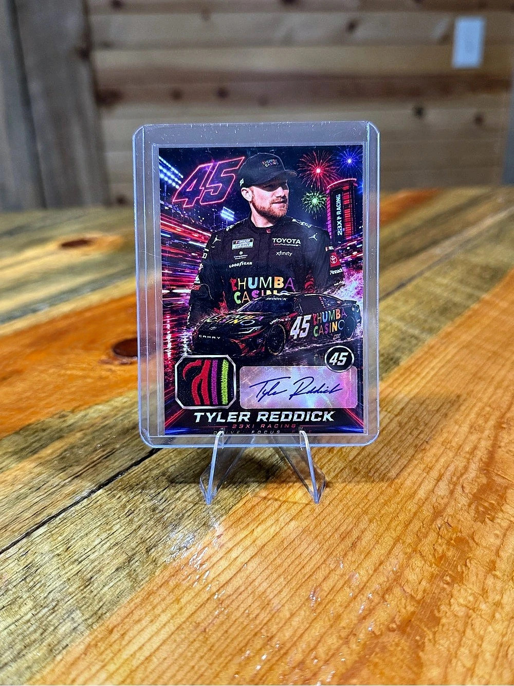Tyler Reddick 45 "Dive Focus" Auto Racing Custom Trading Card